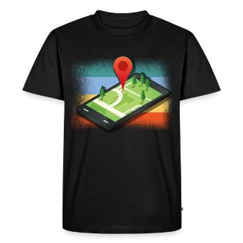 Geocache GPS Outdoor Lost place cadeau - T-shirt Premium bio Homme - noir - Devant - Nico (187cm)