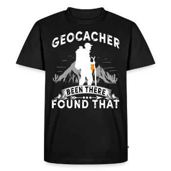 géocache - T-shirt Premium bio Homme - noir - Devant - Nico (187cm)