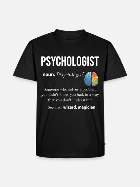 Psychologist therapist brain psyche Freud - Men's Premium Organic T-Shirt - black