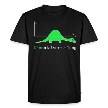 Dinomialverteilung Lustige Nerd Mathe Geschenkidee - Männer Premium Bio T-Shirt - Schwarz - Vorne - Nico (187cm)
