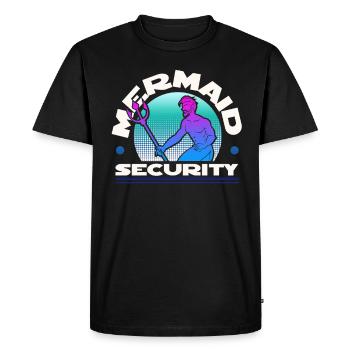 Sécurité sirène - T-shirt Premium bio Homme - noir - Devant - Nico (187cm)