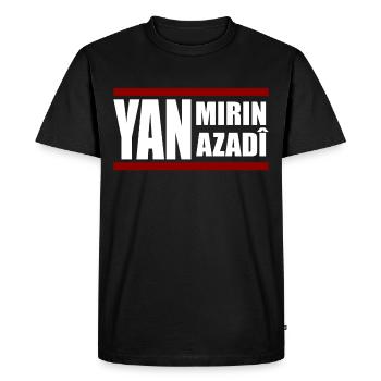 Yan Mirin Yan Azadi kurde - T-shirt Premium bio Homme - noir - Devant - Nico (187cm)
