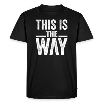 This Is The Way Blanc - T-shirt Premium bio Homme - noir - Devant - Nico (187cm)