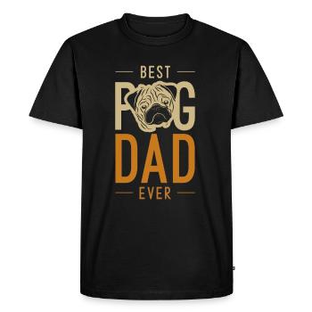 Mens Best Pug Dad Ever Cool Cute Fathers Day Gift - Men's Premium Organic T-Shirt - black - Front - Nico (187cm)