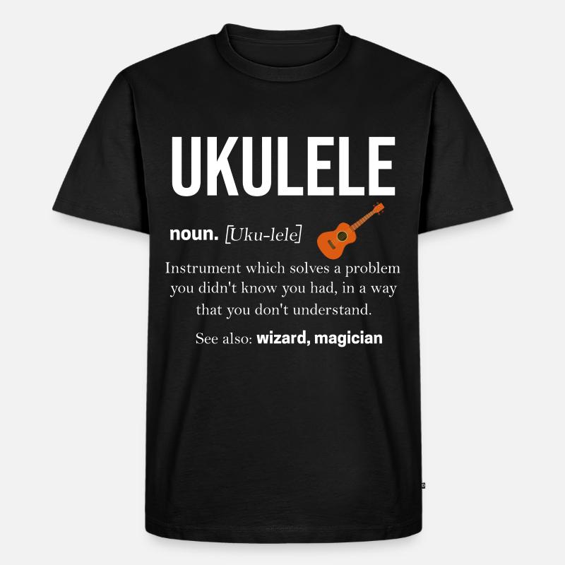 Ukulele - Männer Premium Bio T-Shirt - Schwarz