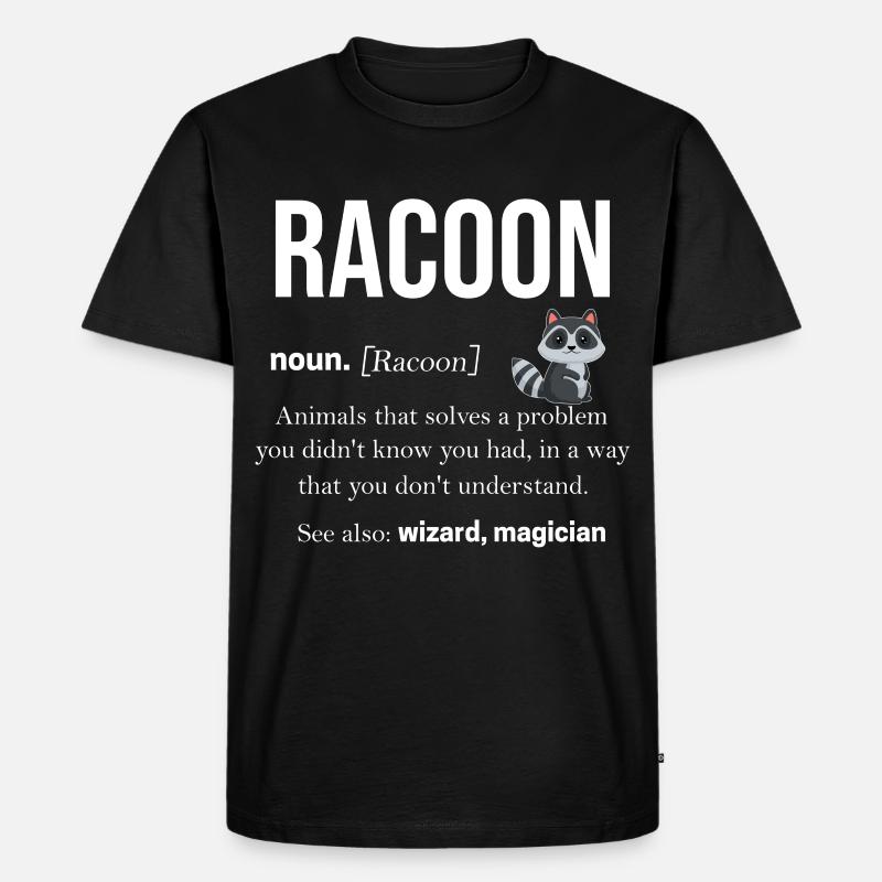 Waschbär - Männer Premium Bio T-Shirt - Schwarz