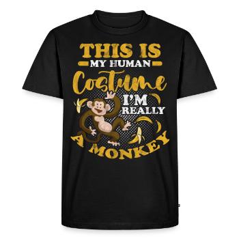 Singe costume de gorille primat monkey primat animal - T-shirt Premium bio Homme - noir - Devant - Nico (187cm)