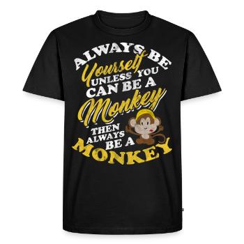 Singe Gorilla Primat Monkey Primat Animal Lackaffe - T-shirt Premium bio Homme - noir - Devant - Nico (187cm)