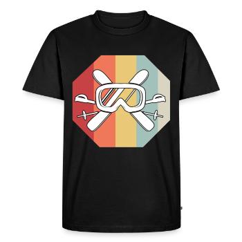 Ski - Men's Premium Organic T-Shirt - black - Front - Nico (187cm)
