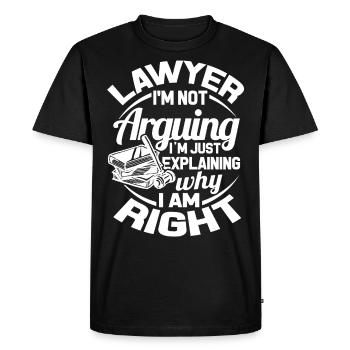 Attorney Judge Law Criminal Defense Attorney Jurist - Men's Premium Organic T-Shirt - black - Front - Nico (187cm)