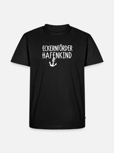 Eckernförder Hafenkind - Männer Premium Bio T-Shirt - Schwarz