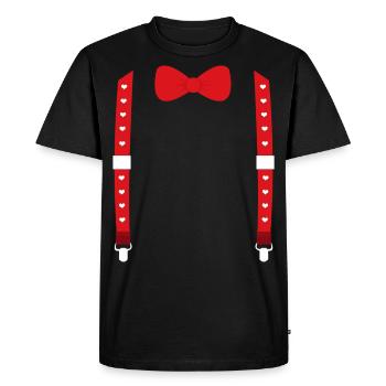 Funny Valentines Day Outfit For Romantic Couple Tu - Men's Premium Organic T-Shirt - black - Front - Nico (187cm)
