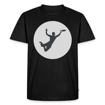 Scandinavian Colour Ultimate Frisbee Disc Sports - Men's Premium Organic T-Shirt - black - Front - Nico (187cm)