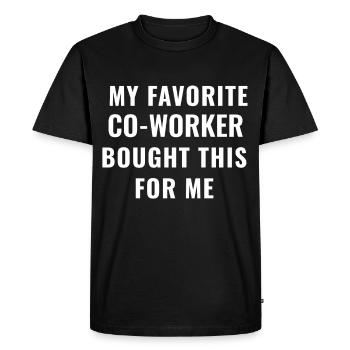 Co-worker Birthday Best Gift - Men's Premium Organic T-Shirt - black - Front - Nico (187cm)