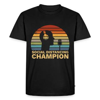 Radio amateur amateur radio social distancing champion - Men's Premium Organic T-Shirt - black - Front - Nico (187cm)