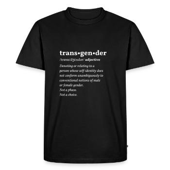Transgender Clean Edition Noir - T-shirt Premium bio Homme - noir - Devant - Nico (187cm)