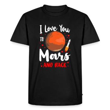 Mars - Men's Premium Organic T-Shirt - black - Front - Nico (187cm)