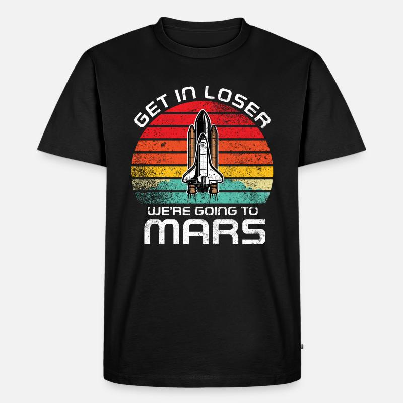 Mars - Männer Premium Bio T-Shirt - Schwarz