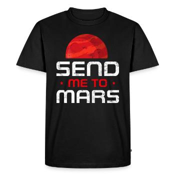 Mars - Men's Premium Organic T-Shirt - black - Front - Nico (187cm)