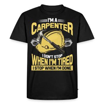 Carpenter carpenter carpenter - Men's Premium Organic T-Shirt - black - Front - Nico (187cm)