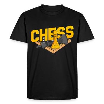 Chess Tactics Checkmate Brain Teaser Chess Runner - T-shirt Premium bio Homme - noir - Devant - Nico (187cm)