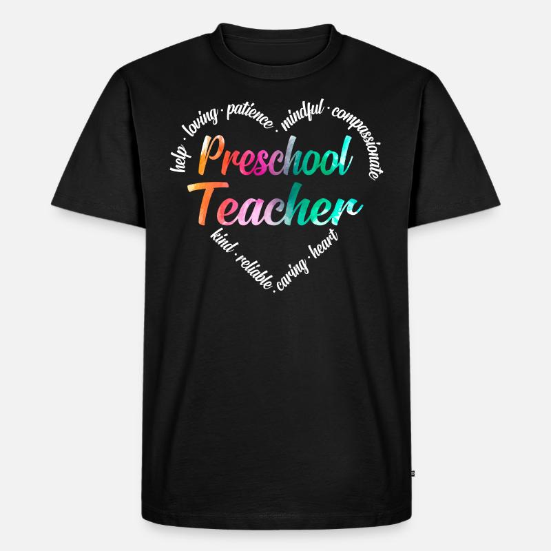 Vorschullehrer - Männer Premium Bio T-Shirt - Schwarz