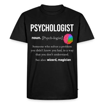 Psychologie psychologue thérapeute cadeau psyché - T-shirt Premium bio Homme - noir - Devant - Nico (187cm)