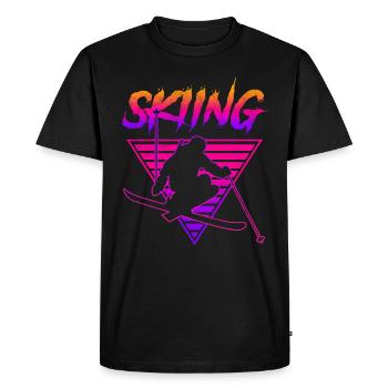 Ski cadeau de sports d'hiver d'hiver - T-shirt Premium bio Homme - noir - Devant - Nico (187cm)