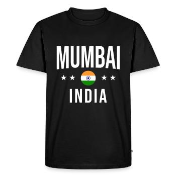 Funny Indian saying from India as a gift - Men's Premium Organic T-Shirt - black - Front - Nico (187cm)
