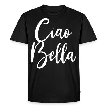 Ciao Bella Single Italy Travel Vacation Gift - Men's Premium Organic T-Shirt - black - Front - Nico (187cm)