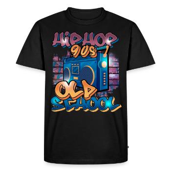 Hip Hop - Männer Premium Bio T-Shirt - Schwarz - Vorne - Nico (187cm)