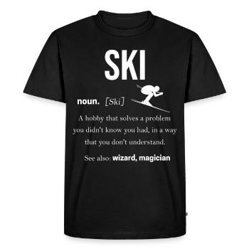 ski - T-shirt Premium bio Homme - noir - Devant - Nico (187cm)