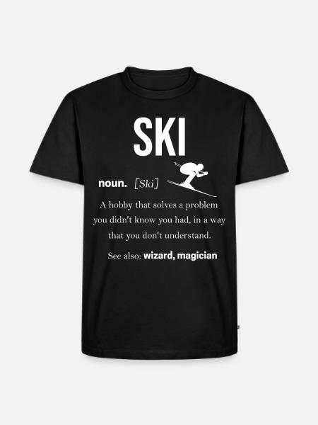 ski - T-shirt Premium bio Homme - noir