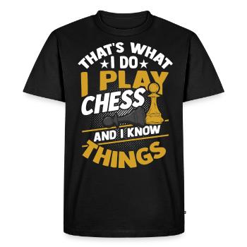 échecs - T-shirt Premium bio Homme - noir - Devant - Nico (187cm)