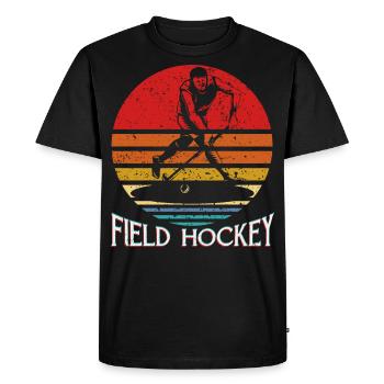 Rétro vintage hockey de hockey cadeau de hockey sur glace jeu - T-shirt Premium bio Homme - noir - Devant - Nico (187cm)