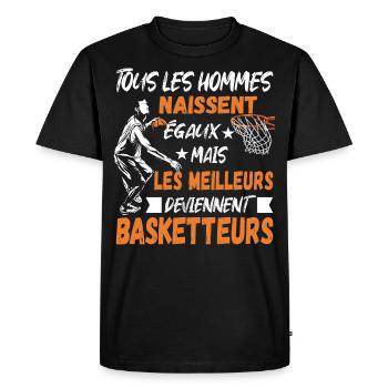 Basketteurs Cadeau pour Basketteur Humour - T-shirt Premium bio Homme - noir - Devant - Nico (187cm)