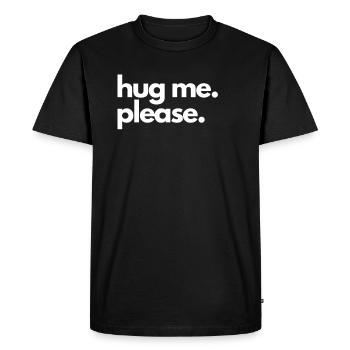 Embrassez-moi s'il vous plaît - T-shirt Premium bio Homme - noir - Devant - Nico (187cm)
