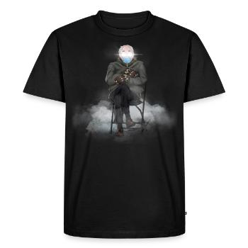 Bernie in Chair meme - Men's Premium Organic T-Shirt - black - Front - Nico (187cm)