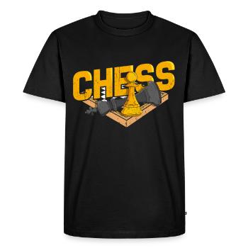 échecs - T-shirt Premium bio Homme - noir - Devant - Nico (187cm)