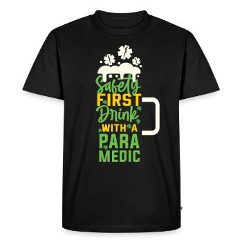 Ambulancier paramédical EMT - T-shirt Premium bio Homme - noir - Devant - Nico (187cm)
