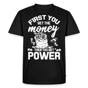 argent - T-shirt Premium bio Homme - noir - Devant - Nico (187cm)