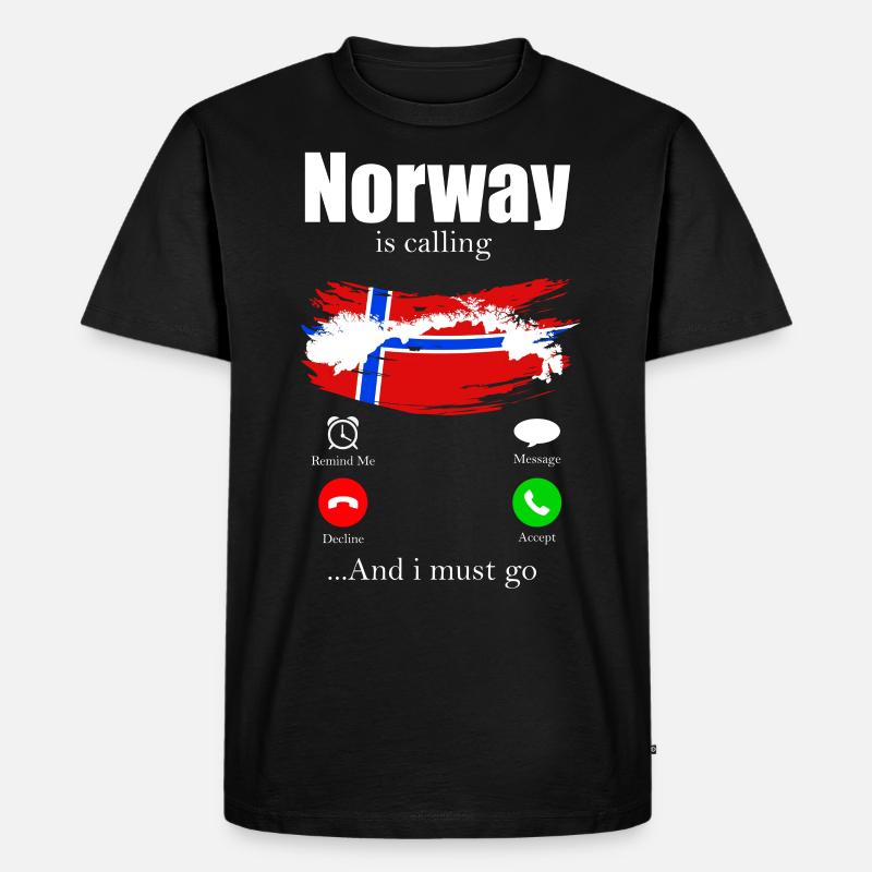 Norwegen - Männer Premium Bio T-Shirt - Schwarz