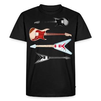 Idée d'anniversaire de concert de musicien guitariste guitares - T-shirt Premium bio Homme - noir - Devant - Nico (187cm)