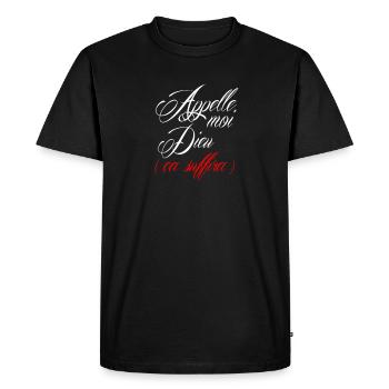 Appelle moi dieu ( ça suffira ) - T-shirt Premium bio Homme - noir - Devant - Nico (187cm)