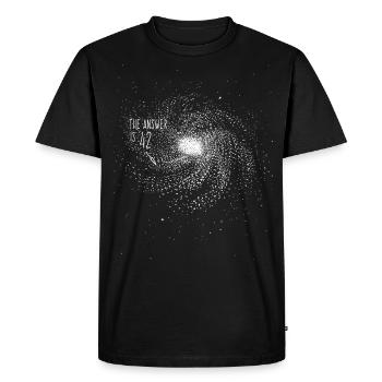 The Answer is 42 - La réponse est 42 - T-shirt Premium bio Homme - noir - Devant - Nico (187cm)