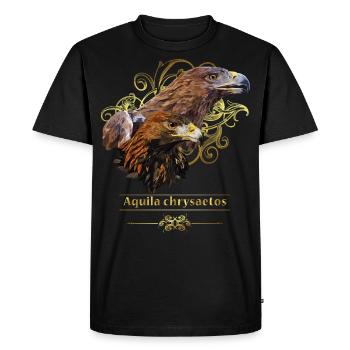 golden eagle - Men's Premium Organic T-Shirt - black - Front - Nico (187cm)