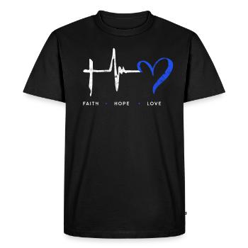Ambulancier paramédical EMT - T-shirt Premium bio Homme - noir - Devant - Nico (187cm)