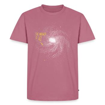 The Answer is 42 Space Galaxy - Men's Premium Organic T-Shirt - mauve - Front - Nico (187cm)