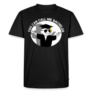 You Can Call Me Bachelor Cool Student Bachelor - Men's Premium Organic T-Shirt - black - Front - Nico (187cm)