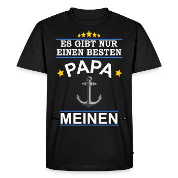 Papa Bester - T-shirt Premium bio Homme - noir - Devant - Nico (187cm)